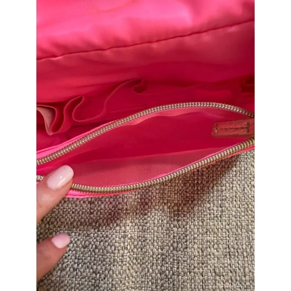 Lilly Pulitzer Hanging Travel Case Splendor In The Sand Pink Seashell Print